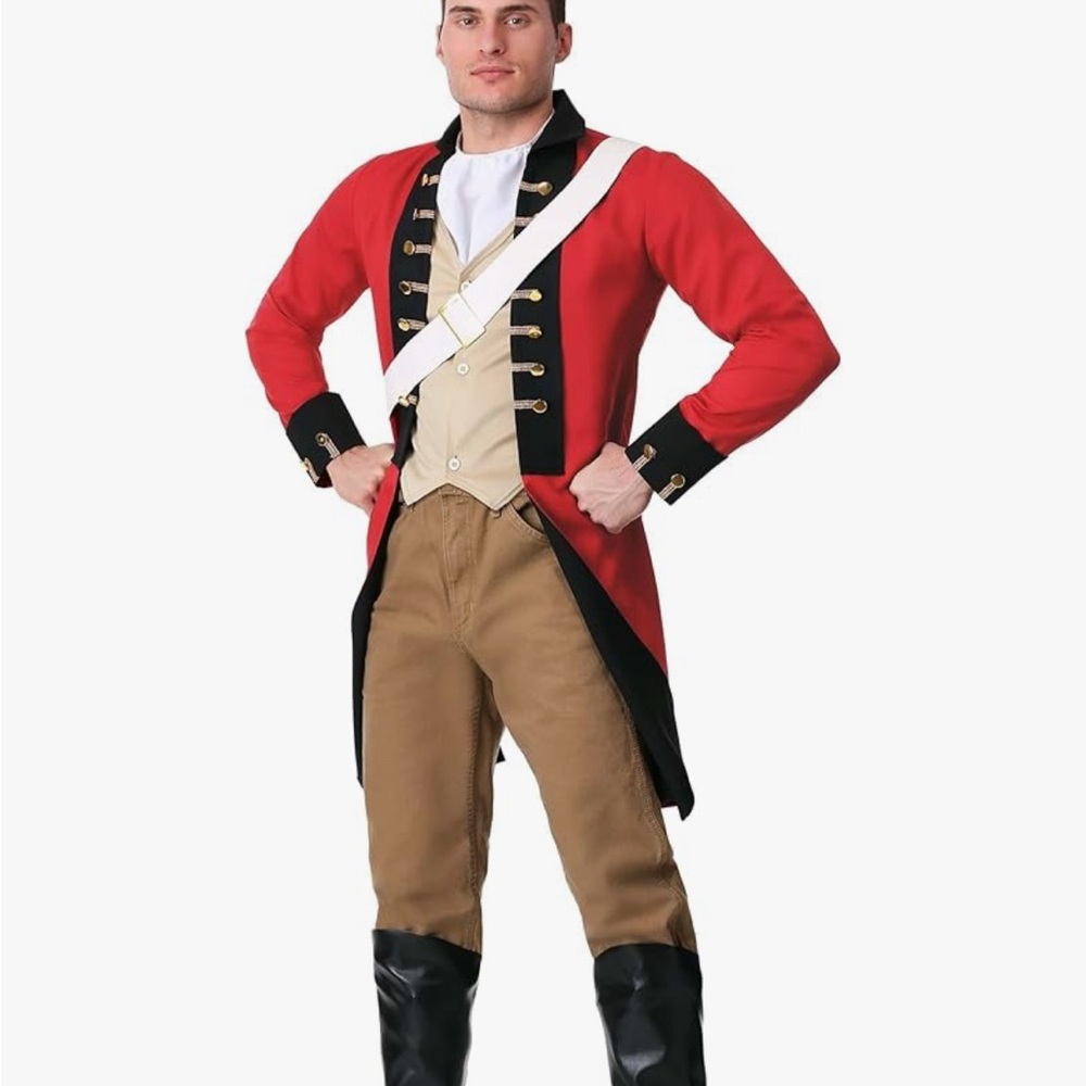Kids Red and Brown Soldier Costume